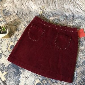 Corduroy mini skirt